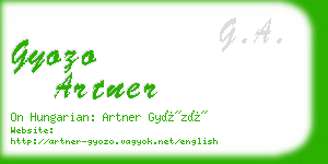 gyozo artner business card